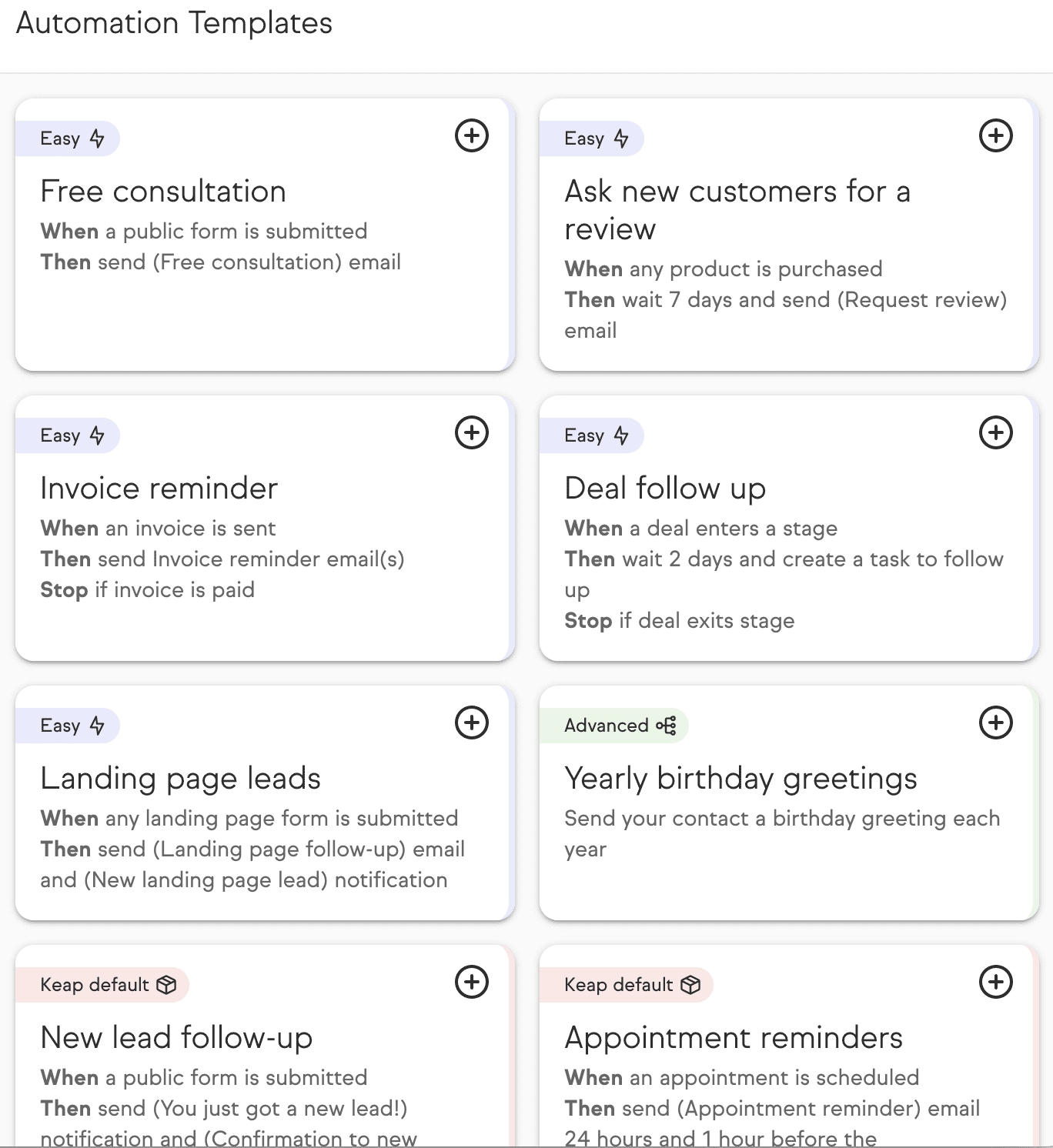 Automation Templates